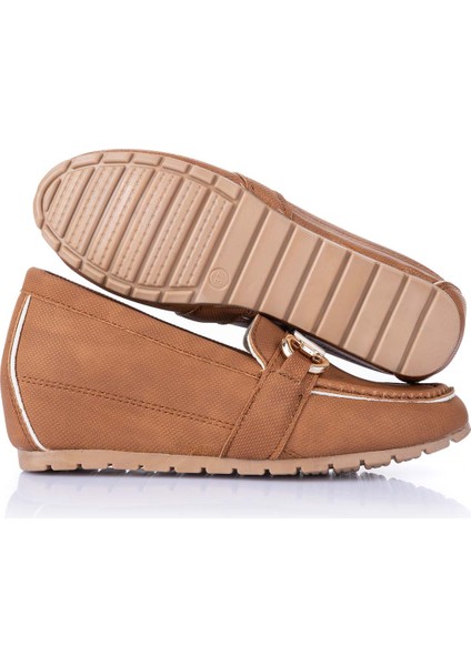 Mahze Kadın Taba Gizli Topuk Loafer Ayakkabı modelleri