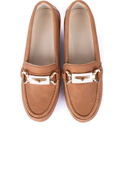 Mahze Kadın Taba Gizli Topuk Loafer Ayakkabı fırsatları