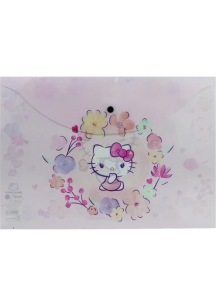 Hello Kitty Çıtçıtlı Dosya A4 - 2 Adet Lisanslı Orjinal