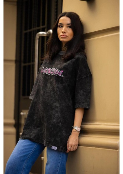 Yıkamalı Oversize Unisex T-Shirt fırsatları