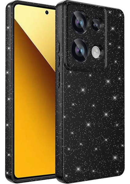 Xiaomi Redmi Note 13 Pro 4g Için Kılıf Kamera Korumalı Parlak Işıltılı Simli Yıldızlı Slikon Kapak