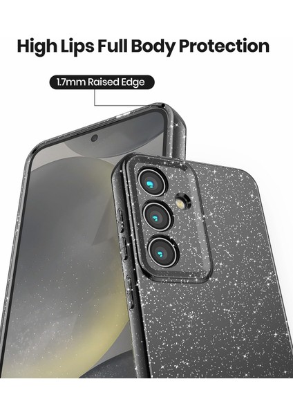 Samsung Galaxy A14 Uyumlu Kılıf Kamera Korumalı Parlak Işıltılı Simli Yıldızlı Renkli Slikon Kapak modelleri