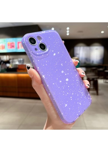 Iphone 15 Plus Uyumlu Kılıf Kamera Korumalı Parlak Işıltılı Simli Yıldızlı Renkli Slikon Kapak fiyatları