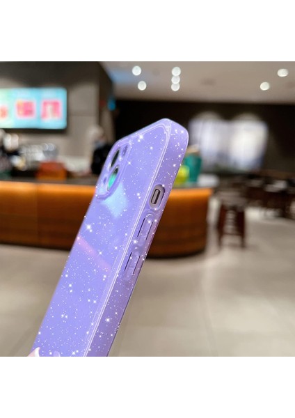 Iphone 15 Plus Uyumlu Kılıf Kamera Korumalı Parlak Işıltılı Simli Yıldızlı Renkli Slikon Kapak indirimleri