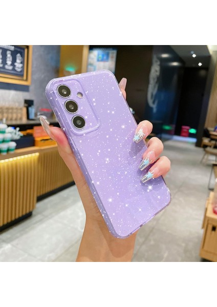 Samsung Galaxy S24 Uyumlu Kılıf Kamera Korumalı Parlak Işıltılı Simli Yıldızlı Renkli Slikon Kapak fiyatları