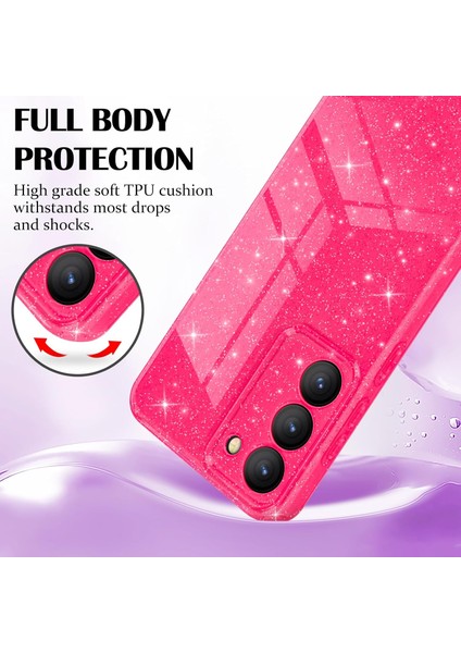 Xiaomi Redmi Note 12 Pro 4g Için Kılıf Kamera Korumalı Parlak Işıltılı Simli Yıldızlı Slikon Kapak fırsatları