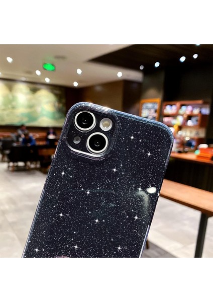 Iphone 13/14 Uyumlu Kılıf Kamera Korumalı Parlak Işıltılı Simli Yıldızlı Renkli Slikon Kapak modelleri