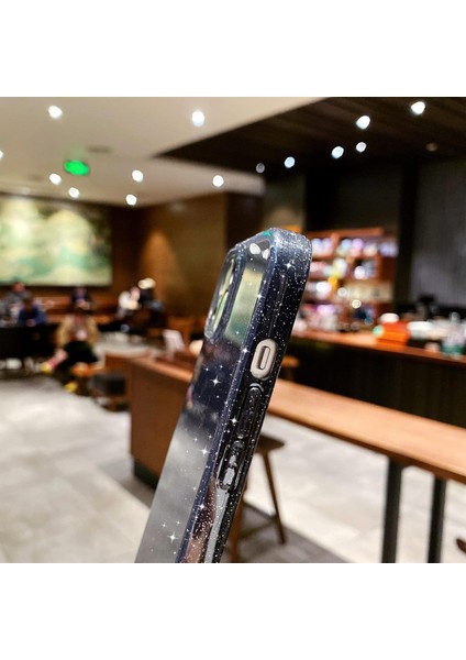 Iphone 13/14 Uyumlu Kılıf Kamera Korumalı Parlak Işıltılı Simli Yıldızlı Renkli Slikon Kapak indirimleri
