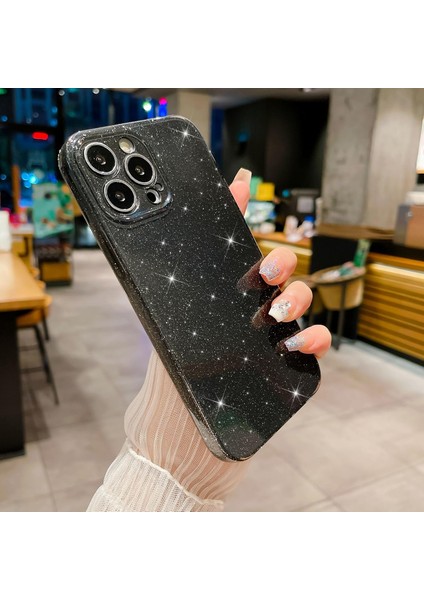 Iphone 13/14 Uyumlu Kılıf Kamera Korumalı Parlak Işıltılı Simli Yıldızlı Renkli Slikon Kapak modelleri