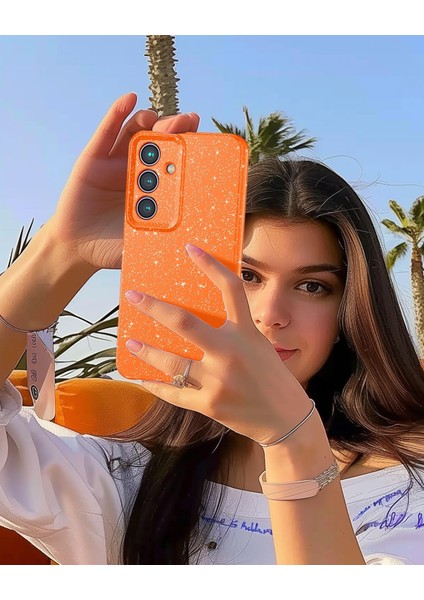 Samsung Galaxy A24 Uyumlu Kılıf Kamera Korumalı Parlak Işıltılı Simli Yıldızlı Renkli Slikon Kapak fırsatları