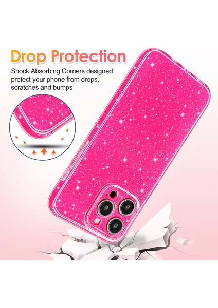 Iphone 15 Pro Uyumlu Kılıf Kamera Korumalı Parlak Işıltılı Simli Yıldızlı Renkli Slikon Kapak fırsatları