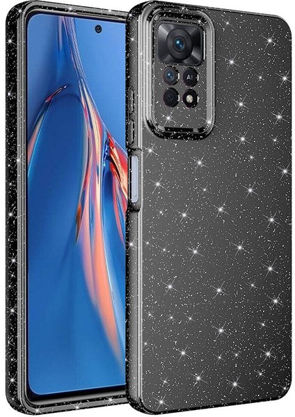 Xiaomi Redmi Note 12 Pro 4g Için Kılıf Kamera Korumalı Parlak Işıltılı Simli Yıldızlı Slikon Kapak