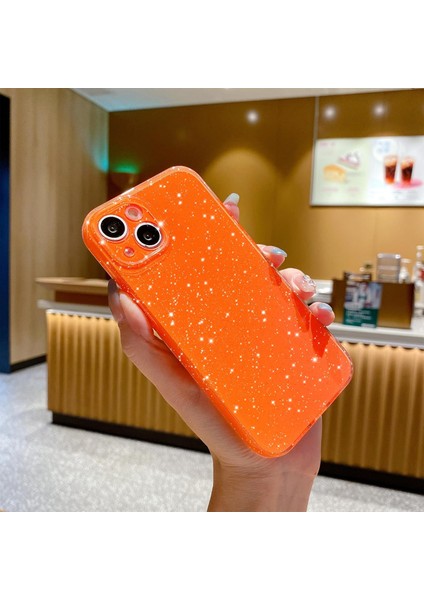 Xiaomi Redmi 12C Için Kılıf Kamera Korumalı Parlak Işıltılı Simli Yıldızlı Renkli Slikon Kapak