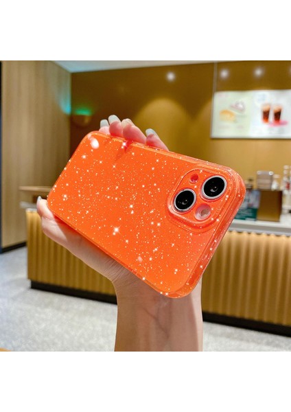 Xiaomi Redmi 12C Için Kılıf Kamera Korumalı Parlak Işıltılı Simli Yıldızlı Renkli Slikon Kapak