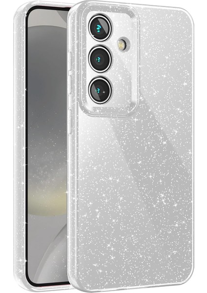 Samsung Galaxy A25 Uyumlu Kılıf Kamera Korumalı Parlak Işıltılı Simli Yıldızlı Renkli Slikon Kapak