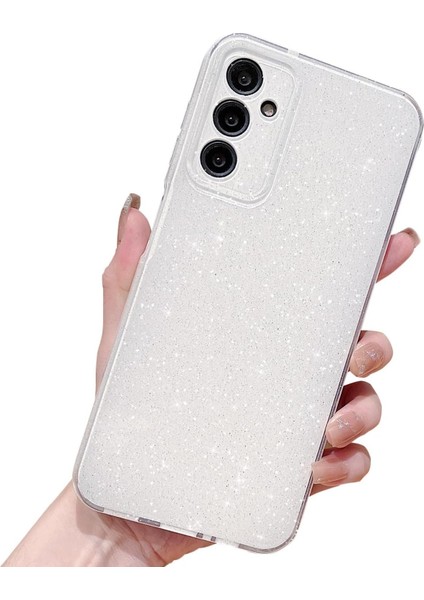 Samsung Galaxy A25 Uyumlu Kılıf Kamera Korumalı Parlak Işıltılı Simli Yıldızlı Renkli Slikon Kapak