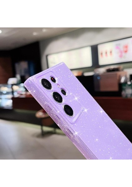 Samsung Galaxy S24 Ultra Uyumlu Kılıf Kamera Korumalı Parlak Işıltılı Simli Yıldızlı Slikon Kapak indirimleri