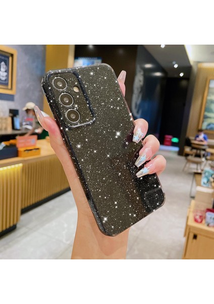 Samsung Galaxy A25 Uyumlu Kılıf Kamera Korumalı Parlak Işıltılı Simli Yıldızlı Renkli Slikon Kapak