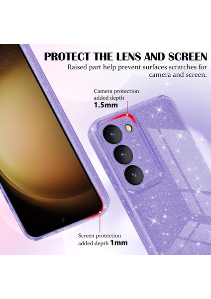 Samsung Galaxy A55 Uyumlu Kılıf Kamera Korumalı Parlak Işıltılı Simli Yıldızlı Renkli Slikon Kapak fırsatları