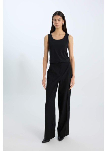 Slim Fit Dar Kesim Basic Düz Yuvarlak Yaka Atlet C2622AX25SP