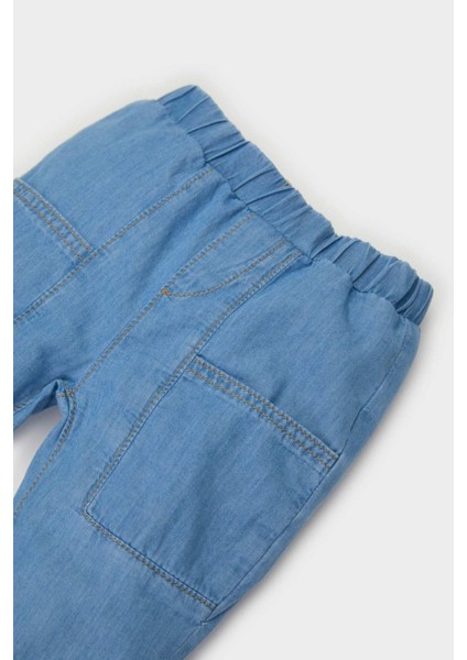 Erkek Bebek Beli Lastikli Jean Pantolon E0833A525SP