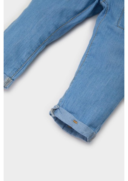 Erkek Bebek Beli Lastikli Jean Pantolon E0833A525SP