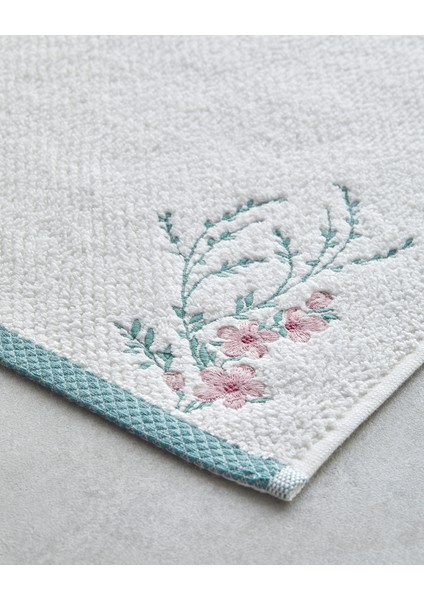 Flower Creeper Pamuklu Nakışlı Yüz Havlusu 50X80 cm Ekru modelleri