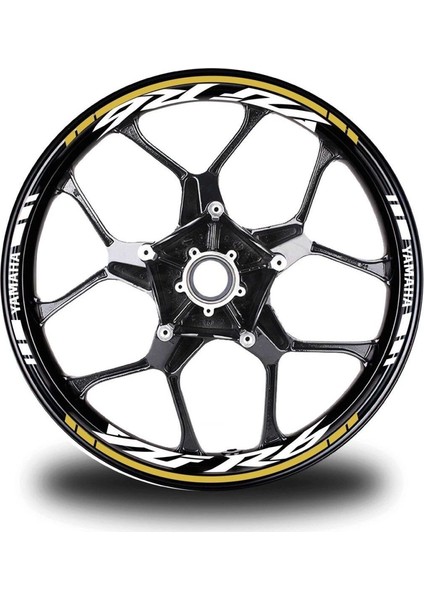 Koyu Sarı Yamaha R6 Jant Sticker Etiket