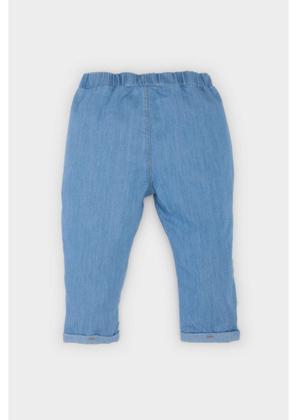 Erkek Bebek Beli Lastikli Jean Pantolon E0833A525SP