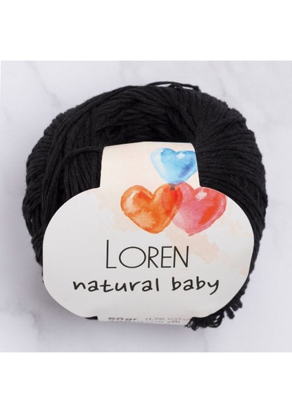 Natural Baby Siyah El Örgü İpi - R004 - 33697