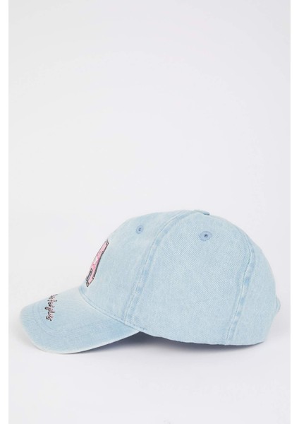 Kız Çocuk Nakışlı Jean Cap Şapka C0587A825SM