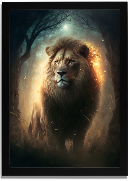 Yapay Zeka Görselli Mdf Plastik Çerçeveli Dekoratif Tablo