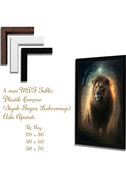 Yapay Zeka Görselli Mdf Plastik Çerçeveli Dekoratif Tablo fiyatları