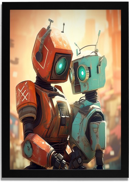 Yapay Zeka Görselli Mdf Plastik Çerçeveli Dekoratif Tablo