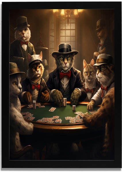 Yapay Zeka Görselli Mdf Plastik Çerçeveli Dekoratif Tablo