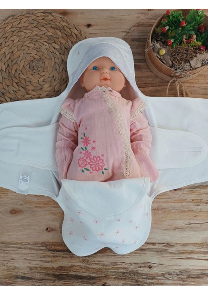 Yenidoğan Tavşan Tayfalar Nakışlı Çıt Çıt Kapamalı Bebek Kundak fırsatları