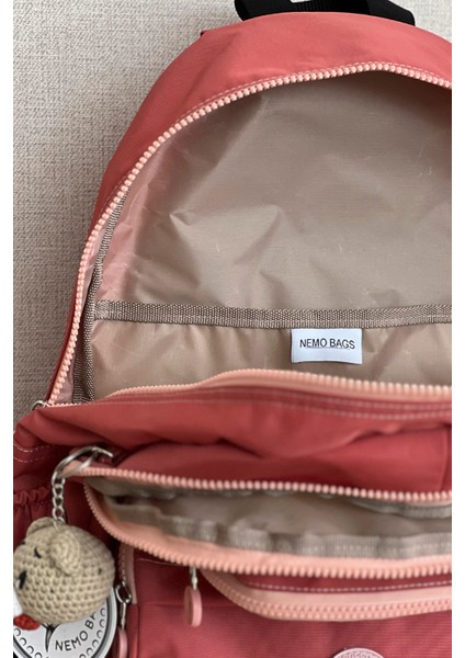 Orta Boy Okul Çantası Laptop ve Seyahat Sırt Çantası Su Geçirmez Ayıcık Anahtarlık Hediyeli indirimleri