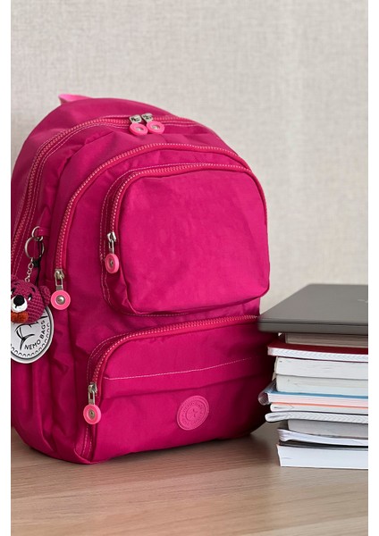 Orta Boy Okul Çantası Laptop ve Seyahat Sırt Çantası Su Geçirmez Ayıcık Anahtarlık Hediyeli fiyatları