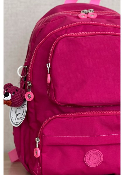 Orta Boy Okul Çantası Laptop ve Seyahat Sırt Çantası Su Geçirmez Ayıcık Anahtarlık Hediyeli indirimleri