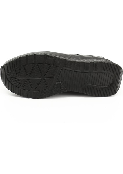 Erkek Kömür Bağcıklı Hakiki Deri Comfort Sneaker