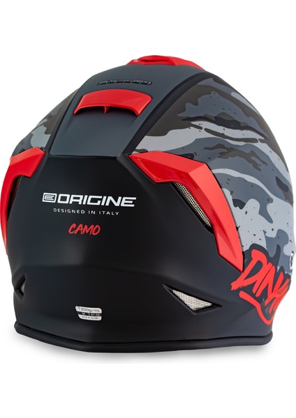 Dinamo Camo Siyah-Titanium-Kırmızı Kask