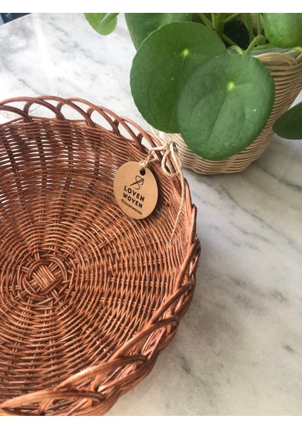 Rattan Bambu Papatya Sepet Ceviz Renk indirimleri