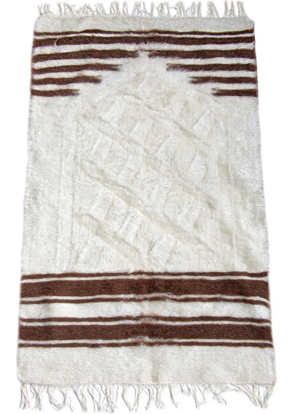 Siirt Tiftik El Dokuması Seccade Yün Namazlık Beyaz