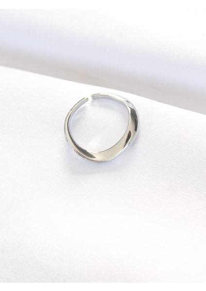Yassı Silver Renk Ayarlanabilir Yüzük - Lisinya fiyatları