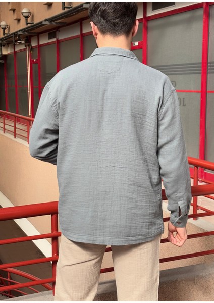 Apaş Yaka, Müslin Bezi, Yazlık&baharlık, Nefes Alan, 100% Pamuk, Oversize Gömlek G11