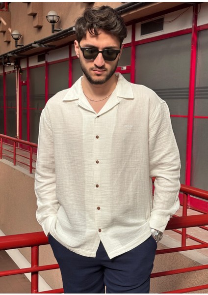 Apaş Yaka, Müslin Bezi, Yazlık&baharlık, Nefes Alan, 100% Pamuk, Oversize Gömlek G11