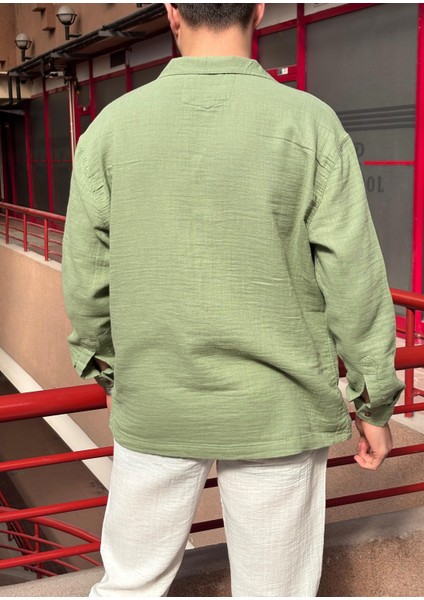 Apaş Yaka, Müslin Bezi, Yazlık&baharlık, Nefes Alan, 100% Pamuk, Oversize Gömlek G11 fırsatları