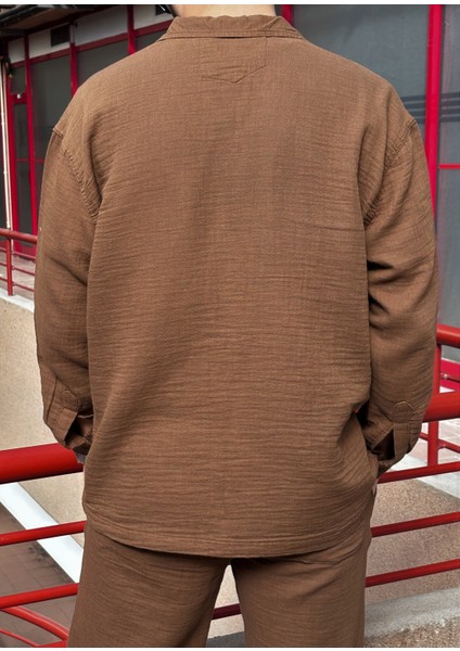 Apaş Yaka, Müslin Bezi, Yazlık&baharlık, Nefes Alan, 100% Pamuk, Oversize Gömlek G11