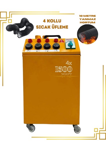 Ahtapot Oto Koltuk Kurutma Makinası Sıcak Hava Üretici Ahtapot 4 Kollu modelleri