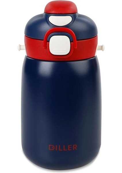 Vagonlife Dıller Paslanmaz Çelik Pipetli/pipetsiz Kullanım Matara/termos 9073 420ML Blue